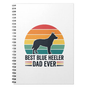Bester Blue Heeler Vater Aller Zeiten Vintage Hund Notizblock