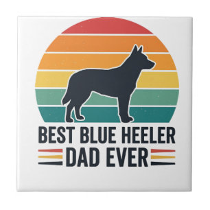 Bester Blue Heeler-Vater überhaupt Vintage Hund Pa Fliese