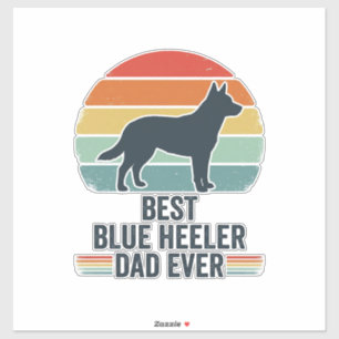 Bester Blue Heeler-Vater überhaupt Vintage-Hund-Sh Aufkleber