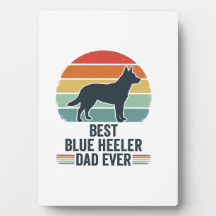 Bester Blue Heeler-Vater überhaupt Vintage-Hund-Sh Fotoplatte