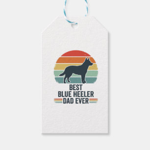 Bester Blue Heeler-Vater überhaupt Vintage-Hund-Sh Geschenkanhänger