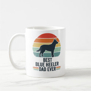 Bester Blue Heeler-Vater überhaupt Vintage-Hund-Sh Kaffeetasse