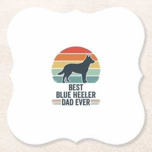 Bester Blue Heeler-Vater überhaupt Vintage-Hund-Sh Untersetzer