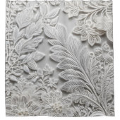 Bester Blumenweißer Duschvorhang (Vorderseite)