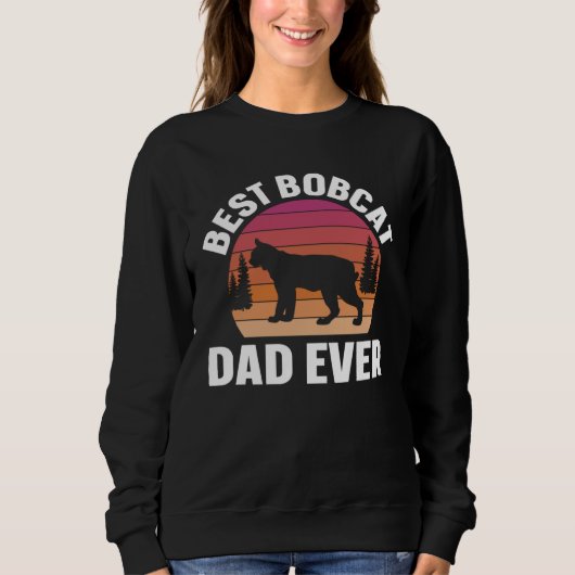 Bester Bobcat-Vater Retro-Tier Sweatshirt (Vorderseite)