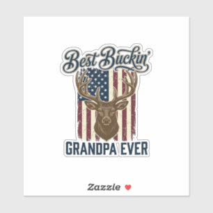 Bester Bock-Opa Aller Zeiten Hirschjagd-Shirt-Desi Aufkleber
