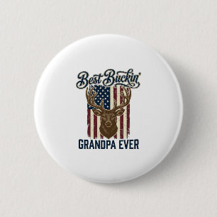 Bester Bock-Opa Aller Zeiten Hirschjagd-Shirt-Desi Button