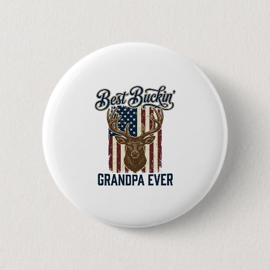 Bester Bock-Opa Aller Zeiten Hirschjagd-Shirt-Desi Button (Vorderseite)