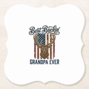 Bester Bockender Opa Aller Zeiten Hirschjagd-Shirt Untersetzer