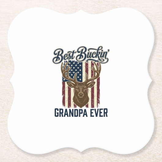 Bester Bockender Opa Aller Zeiten Hirschjagd-Shirt Untersetzer (Vorderseite)