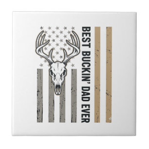Bester Bockender Vater Hirschjagd Vintage-Shirt-De Fliese