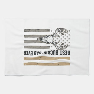 Bester Bockender Vater Hirschjagd Vintage-Shirt-De Geschirrtuch