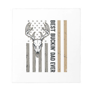 Bester Bockender Vater Hirschjagd Vintage-Shirt-De Notizblock