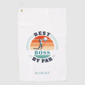 Bester Bogen nach Par benutzerdefinierten Coworker Golfhandtuch (Vorderseite)