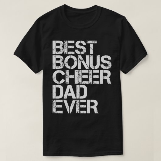 Bester Bonus Cheer Vater je Cheerleader Stepdad Vi T-Shirt (Design vorne)