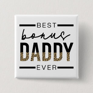 Bester Bonus Daddy je Leopard-Typografie Button