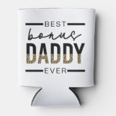 Bester Bonus Daddy je Leopard-Typografie Dosenkühler (Vorderseite)