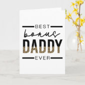 Bester Bonus Daddy je Leopard-Typografie Karte (Gelbe Blume)