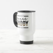 Bester Bonus Daddy je Leopard-Typografie Reisebecher (Vorderseite Links)