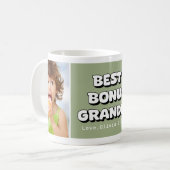 Bester Bonus Großkinder 2 Foto Grün Kaffeetasse (Vorderseite Links)