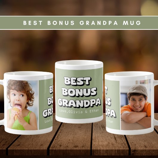 Bester Bonus Großkinder 2 Foto Grün Kaffeetasse