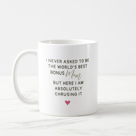 Bester Bonus-Mama-Spruch der Welt Kaffeetasse (Links)