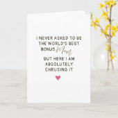 Bester Bonus-Mama-Spruch der Welt Karte (Gelbe Blume)