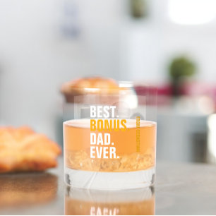 Bester Bonus-Vater Aller Zeiten Personalisiertes F Whiskyglas
