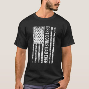 Bester Bonus-Vater für Stepdad American Flag Mens T-Shirt