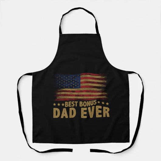 Bester Bonus-Vater für Stepdad American Flag Schürze (Vorderseite)