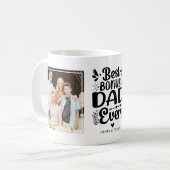 Bester Bonus-Vater je 2 Foto Keepake Kaffeetasse (Vorderseite Links)