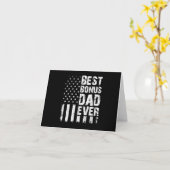 Bester Bonus-Vater je amerikanische Flagge Karte (Gelbe Blume)