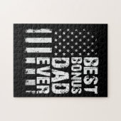 Bester Bonus-Vater je amerikanische Flagge Puzzle (Horizontal)