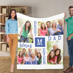 Bester Bonus Vater je bearbeitbares Jahr 4 Foto Bl Fleecedecke
