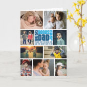 Bester Bonus Vater je Foto Collage Vatertag Karte (Gelbe Blume)