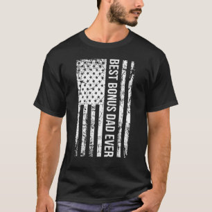 Bester Bonus-Vater je für Stepdad American Flag 1 T-Shirt