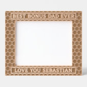 Bester Bonus Vater je Liebe Stepfather Custom Geätzte Rahmen (Vorderseite)
