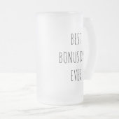 Bester Bonus-Vater je Mattglas Bierglas (VorderseiteRechts)