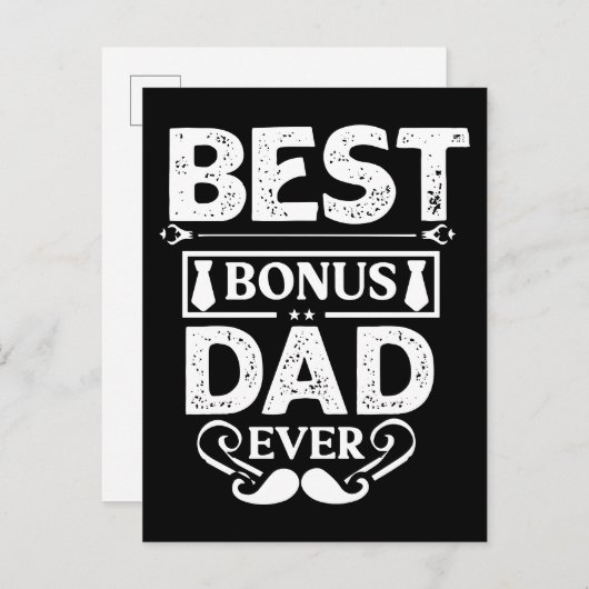 Bester Bonus-Vater je Postkarte (Vorne/Hinten)