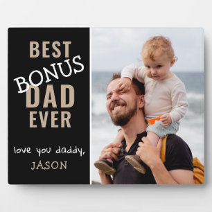 Bester Bonus-Vater je Step Vater Personalisiertes Fotoplatte