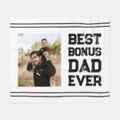 Bester Bonus Vater je Stepdad Stepfather Foto Fleecedecke (Vorderseite (Horizontal))