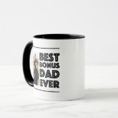 Bester Bonus Vater je Stepdad Stepfather Foto Tasse (Vorderseite Links)