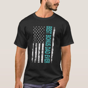 Bester Bonus-Vater je US-amerikanisches Flag-Gesch T-Shirt