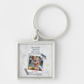 Bester Bonus-Vater je Vater Foto Maßgeschneidert Schlüsselanhänger (Vorne)