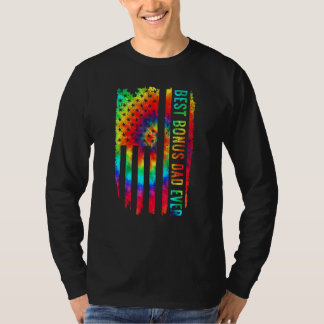 Bester Bonus-Vater je Vater Gefärbte Krawatte Amer T-Shirt