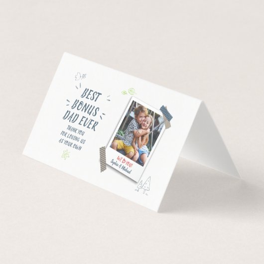 Bester Bonus Vater je Vatertag Kinder Foto (Vorderseite)
