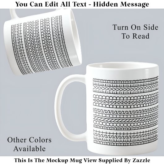 Bester Bonus-Vater je versteckte Meldung 141BW Neu Kaffeetasse