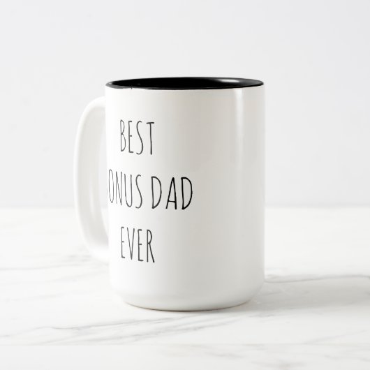 Bester Bonus-Vater je Zweifarbige Tasse (Vorderseite Links)