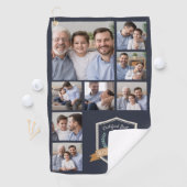 Bester Bonus-Vater nach Par | FotoCollage Golfhandtuch (Insitu)