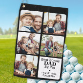 Bester BONUS-VATER nach Par Personalisiert 5 FotoC Golfhandtuch